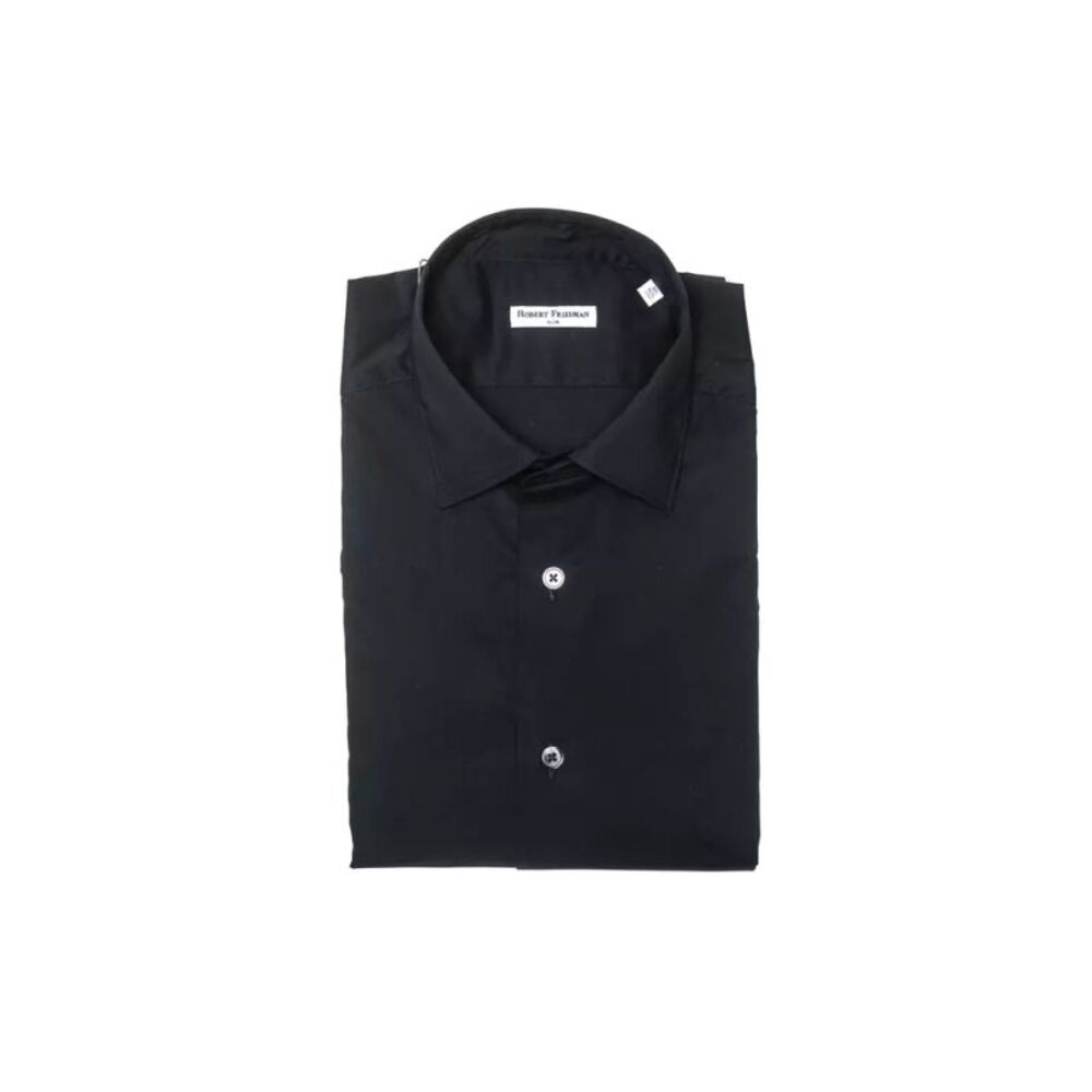 Robert Friedman Black Cotton Men Men's Shirt